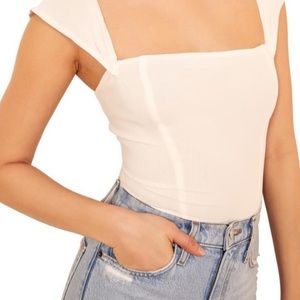 BNWT - Reformation Paz Top - Ivory - Sz 6